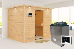 Sauna Sonara Massivholzsauna, Fronteinstieg