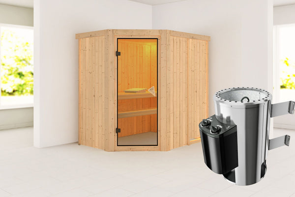 Sauna Saja Systemsauna, Eckeinstieg