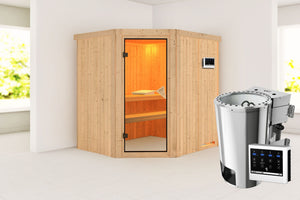 Sauna Lilja Systemsauna, Eckeinstieg