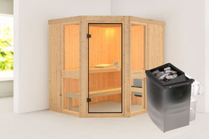 Sauna Amelia 1 Systemsauna, Eckeinstieg