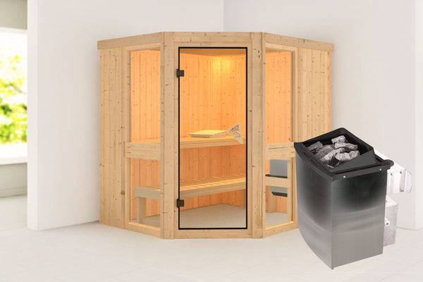 Sauna Amelia 1 Systemsauna, Eckeinstieg