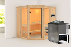 Sauna Amelia 1 Systemsauna, Eckeinstieg