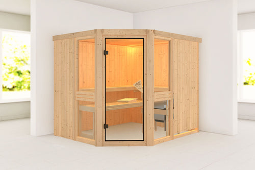 Sauna Amelia 3 Systemsauna, Eckeinstieg