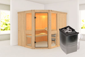 Sauna Amelia 3 Systemsauna, Eckeinstieg