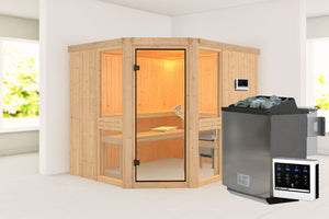 Sauna Amelia 3 Systemsauna, Eckeinstieg