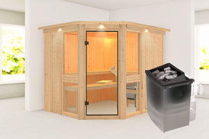 Sauna Amelia 3 Systemsauna, Eckeinstieg