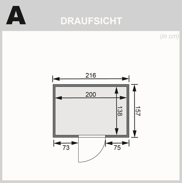 Sauna Avari 3 Systemsauna, Fronteinstieg, ohne Kranz mit bronzierter Tür und ohne Zubehör