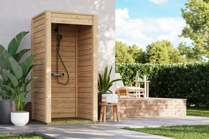 Outdoordusche naturbelassen ohne Zubehör