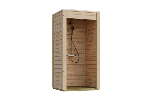 Outdoordusche naturbelassen ohne Zubehör