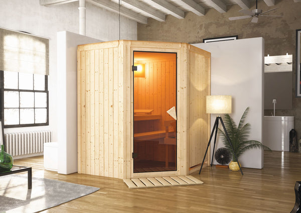 Sauna Taurin Systemsauna, Eckeinstieg