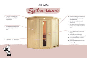Sauna Taurin Systemsauna, Eckeinstieg