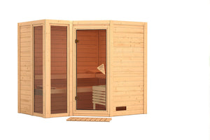 Sauna Amara Massivholzsauna, Eckeinstieg