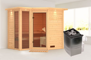 Sauna Amara Massivholzsauna, Eckeinstieg