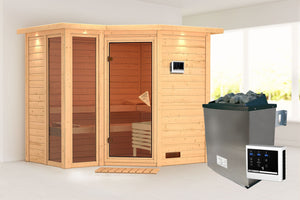 Sauna Amara Massivholzsauna, Eckeinstieg