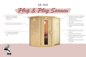 Sauna Tonja Systemsauna, Eckeinstieg