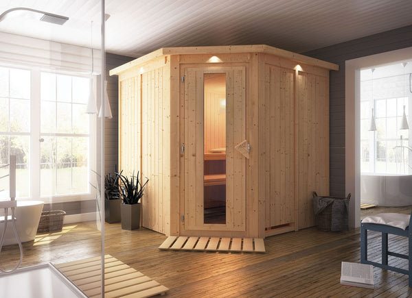 Sauna Jarin Systemsauna, Eckeinstieg