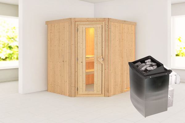 Sauna Siirin Systemsauna, Eckeinstieg