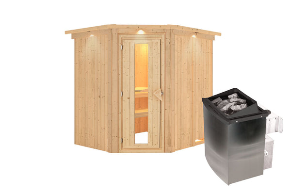 Sauna Siirin Systemsauna, Eckeinstieg
