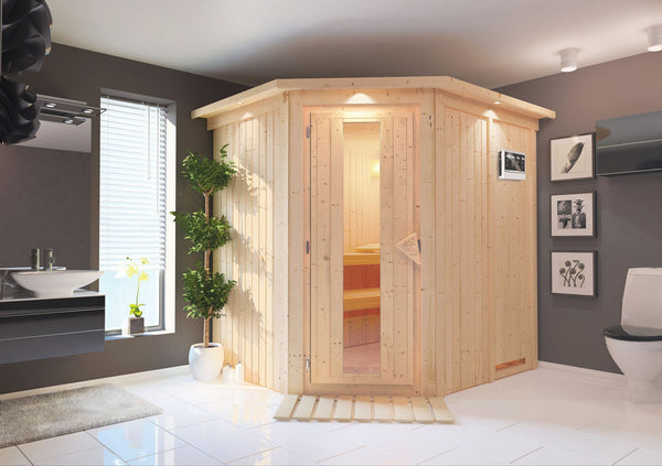 Sauna Siirin Systemsauna, Eckeinstieg