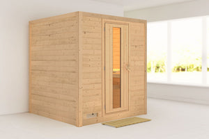Sauna Mojave Massivholzsauna, Fronteinstieg