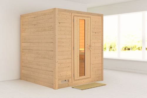 Sauna Mojave Massivholzsauna, Fronteinstieg