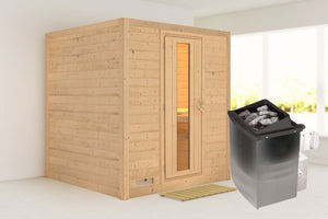 Sauna Mojave Massivholzsauna, Fronteinstieg