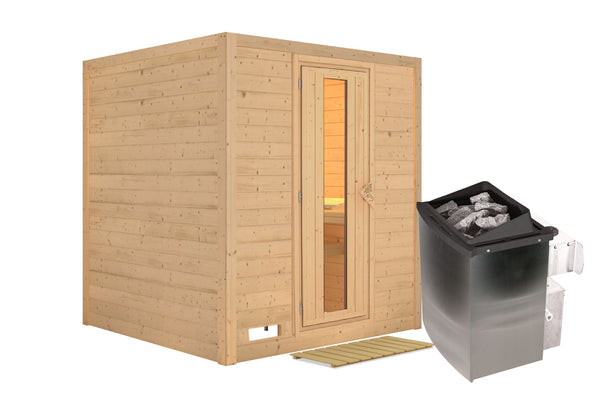 Sauna Mojave Massivholzsauna, Fronteinstieg