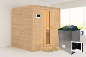 Sauna Mojave Massivholzsauna, Fronteinstieg