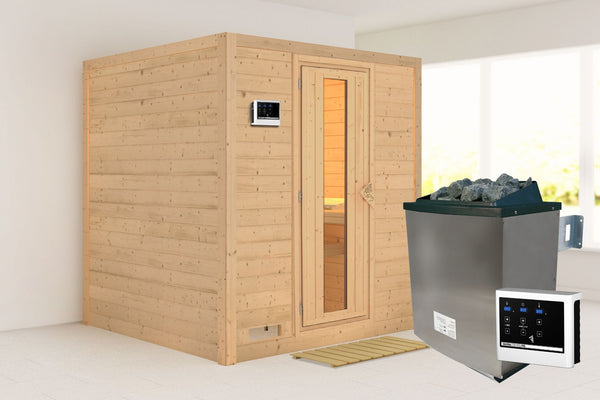 Sauna Mojave Massivholzsauna, Fronteinstieg