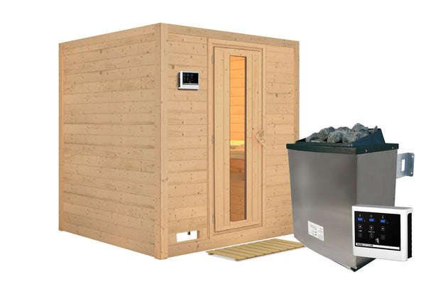 Sauna Mojave Massivholzsauna, Fronteinstieg