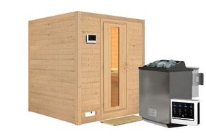 Sauna Mojave Massivholzsauna, Fronteinstieg