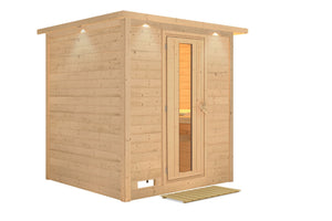 Sauna Mojave Massivholzsauna, Fronteinstieg