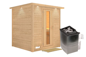Sauna Mojave Massivholzsauna, Fronteinstieg