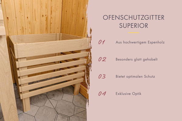 Sauna Mojave Massivholzsauna, Fronteinstieg