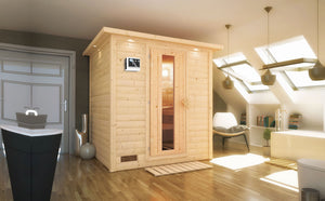 Sauna Mojave Massivholzsauna, Fronteinstieg