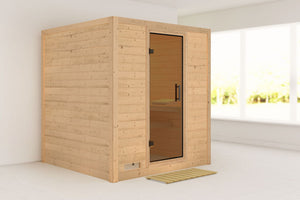 Sauna Mojave Massivholzsauna, Fronteinstieg