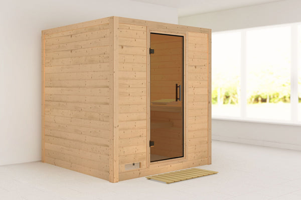 Sauna Mojave Massivholzsauna, Fronteinstieg