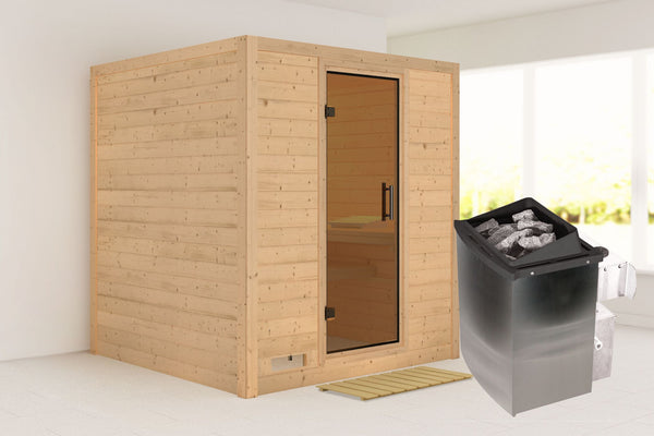 Sauna Mojave Massivholzsauna, Fronteinstieg