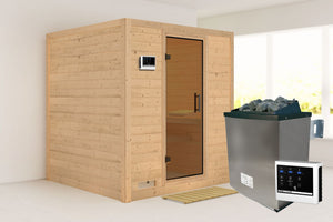 Sauna Mojave Massivholzsauna, Fronteinstieg