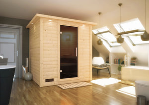 Sauna Mojave Massivholzsauna, Fronteinstieg