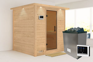 Sauna Mojave Massivholzsauna, Fronteinstieg