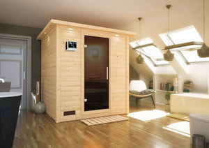Sauna Mojave Massivholzsauna, Fronteinstieg