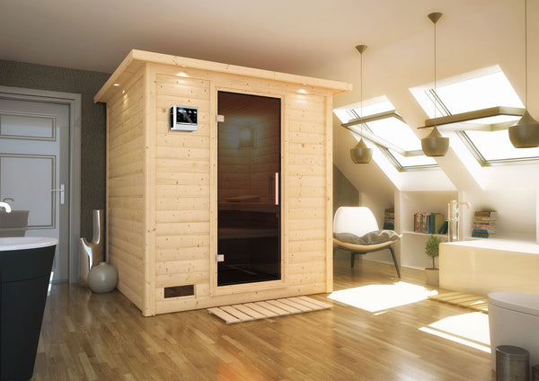 Sauna Mojave Massivholzsauna, Fronteinstieg