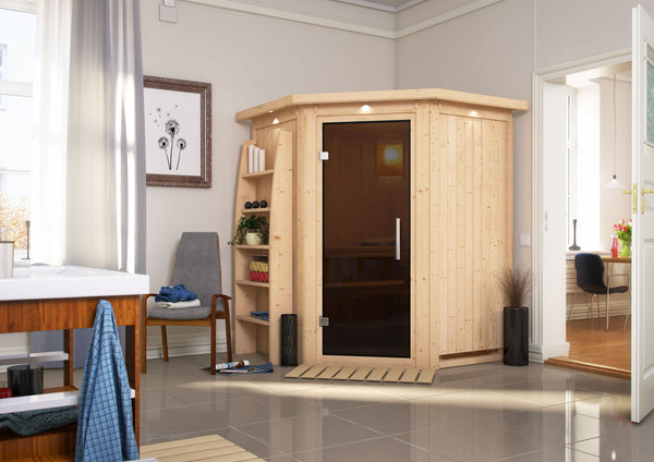 Sauna Larin Systemsauna, Eckeinstieg