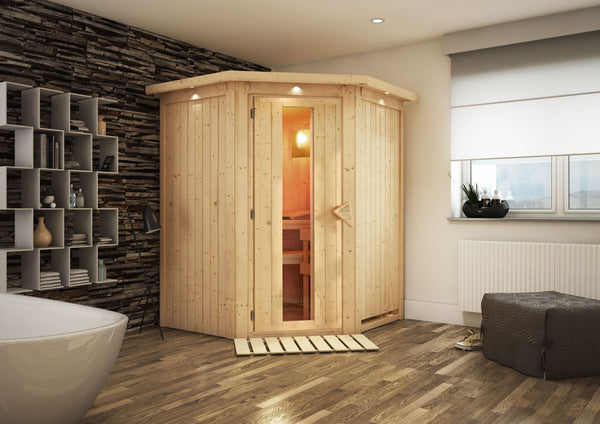 Sauna Larin Systemsauna, Eckeinstieg