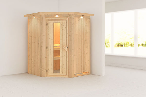 Sauna Larin Systemsauna, Eckeinstieg
