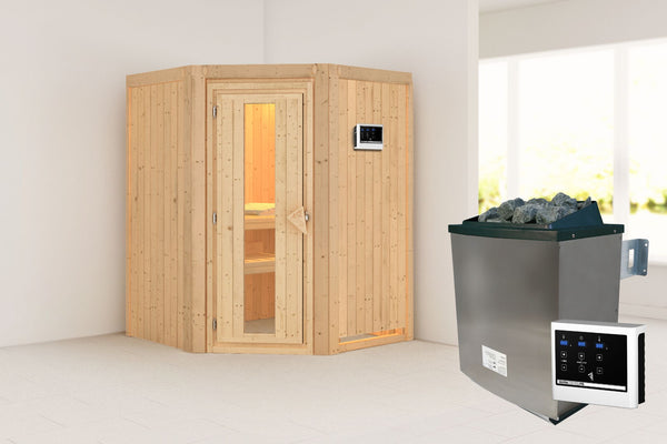 Sauna Larin Systemsauna, Eckeinstieg