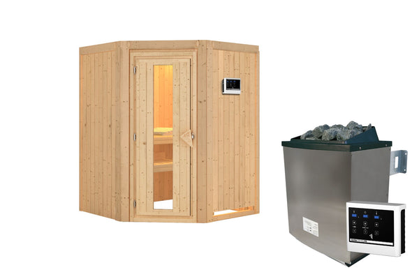 Sauna Larin Systemsauna, Eckeinstieg