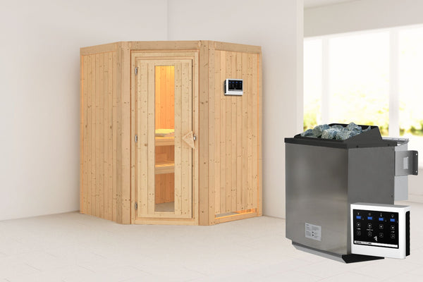 Sauna Larin Systemsauna, Eckeinstieg