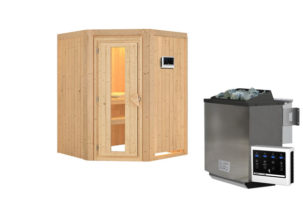 Sauna Larin Systemsauna, Eckeinstieg